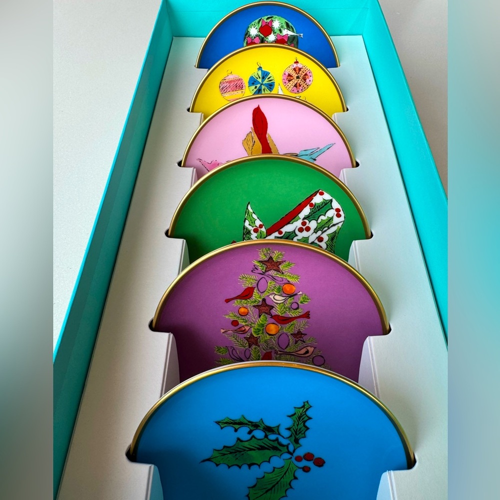 Tiffany & Co. x Andy Warhol Set of 6 Holiday Ring Dishes - New - Limited Edition
